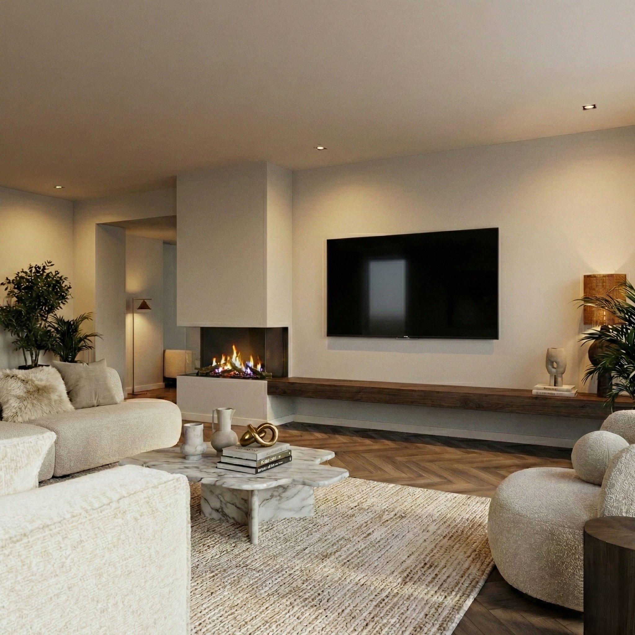 Three Sided Medium Slimline Square B