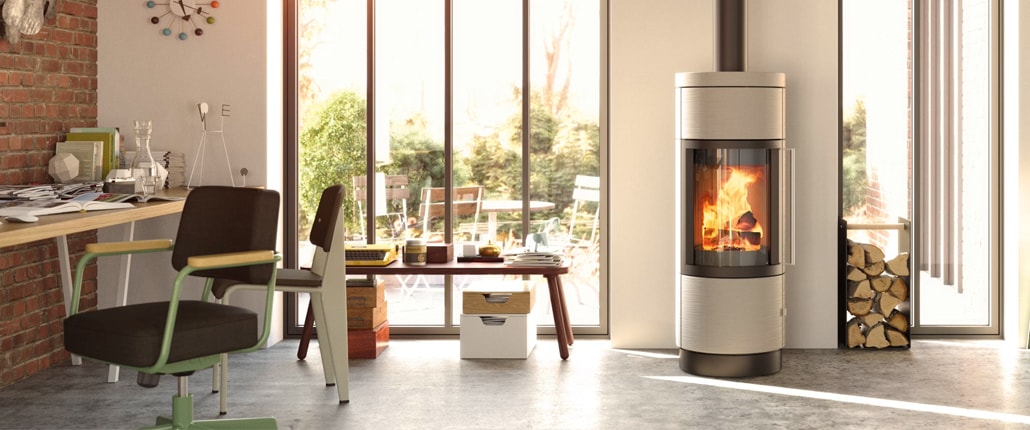 Kaminofen Hase Wohnraum Lima Schwarz Muschel Linien 1030x430